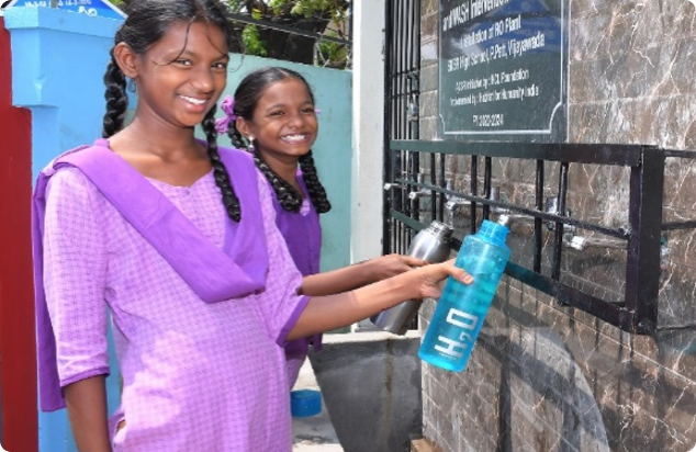 3 Purified drinking water and 2 hand wash stations handed over providing access to 1,463 school-children