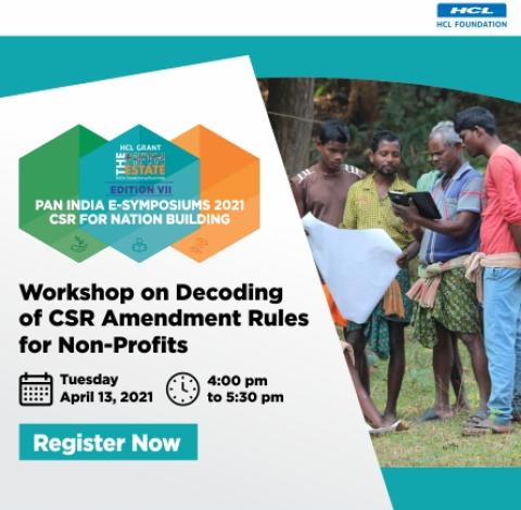 Workshop on Decoding of CSR Amendment Rules for Non-Profits.